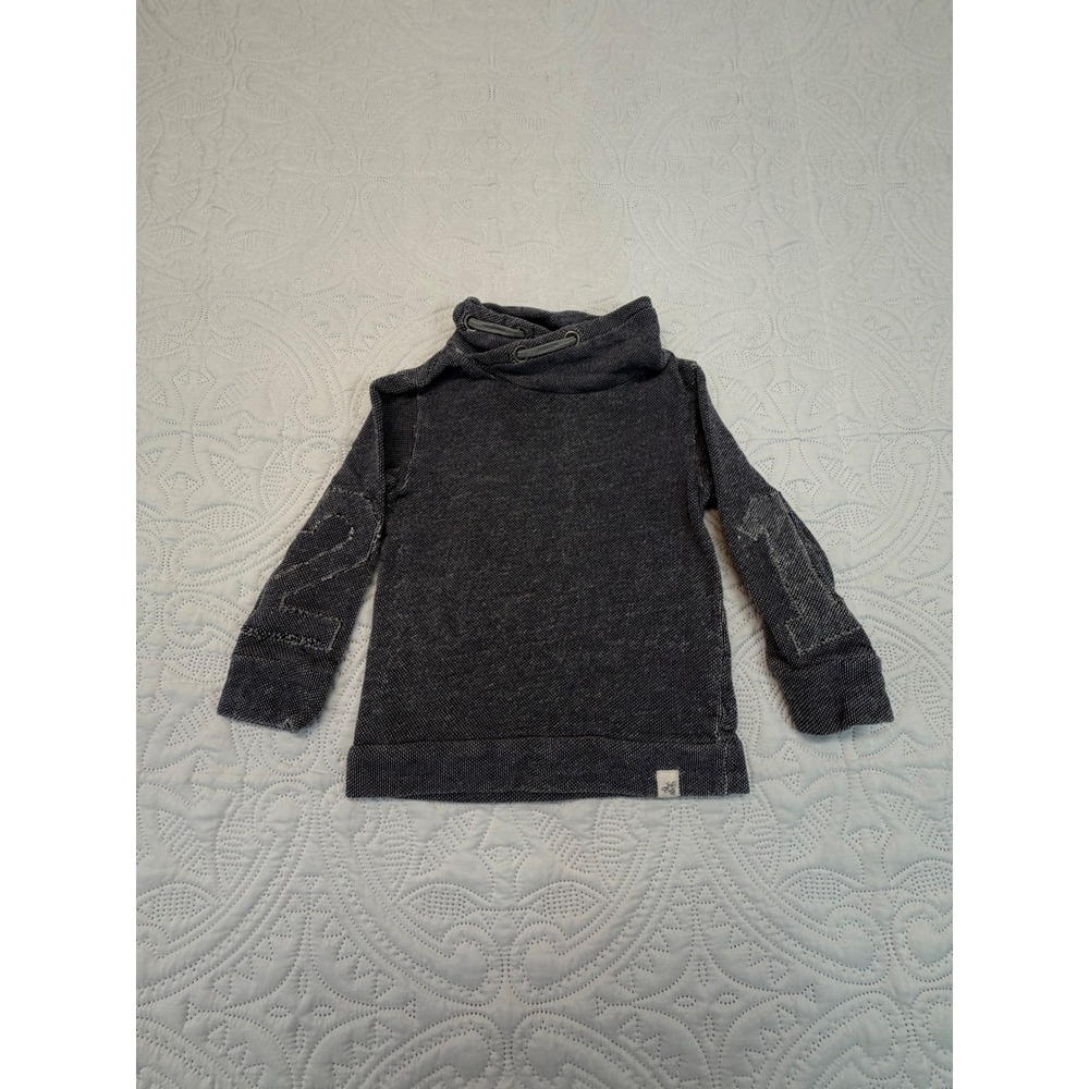 Burts Bees Baby Organic Cotton Funnel Neck Pullover Sweater Gray 24M RN136633